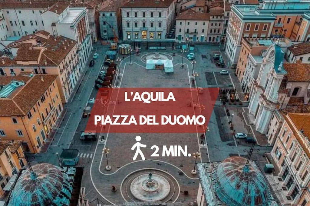 Appartamento Elegante E Moderno A 100 M Dal Duomo LʼAquila Eksteriør bilde